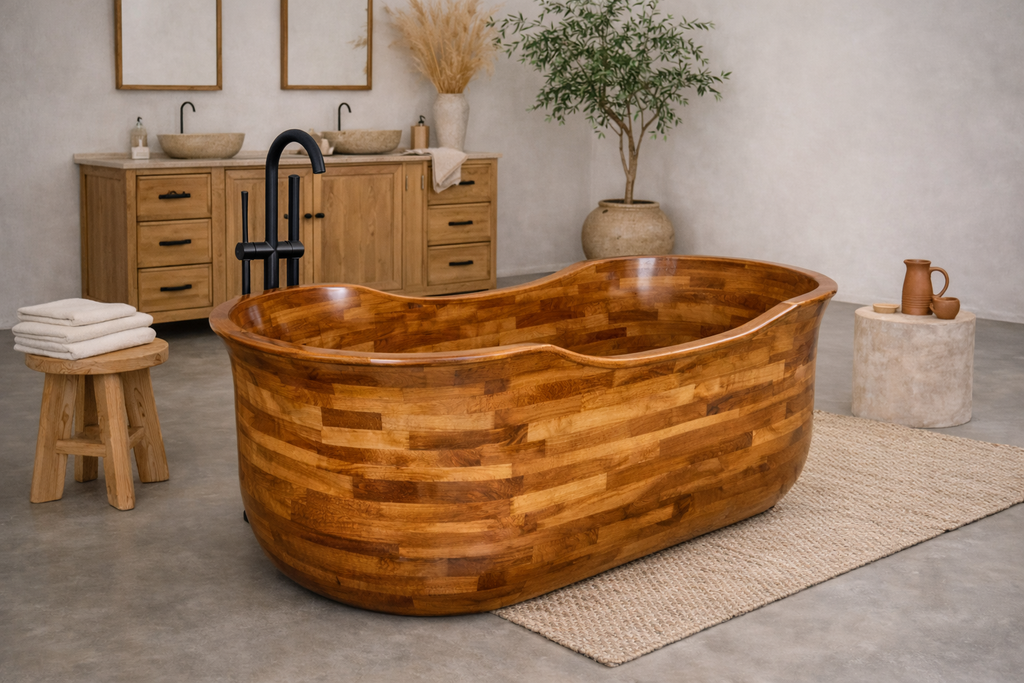 Aurelia Teak Soaking Tub