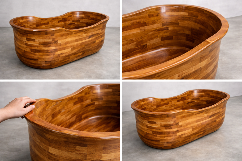 Aurelia Teak Soaking Tub